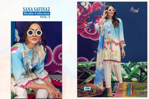 Shree Fab Sana Safinaz Muzlin Collecton 1206 Price - 750