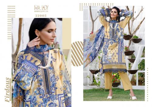 Fair Lady Firdous Jade Embroidered Collection 22005 Price - Chiffon Dup-605 , Cotton Dup-649	