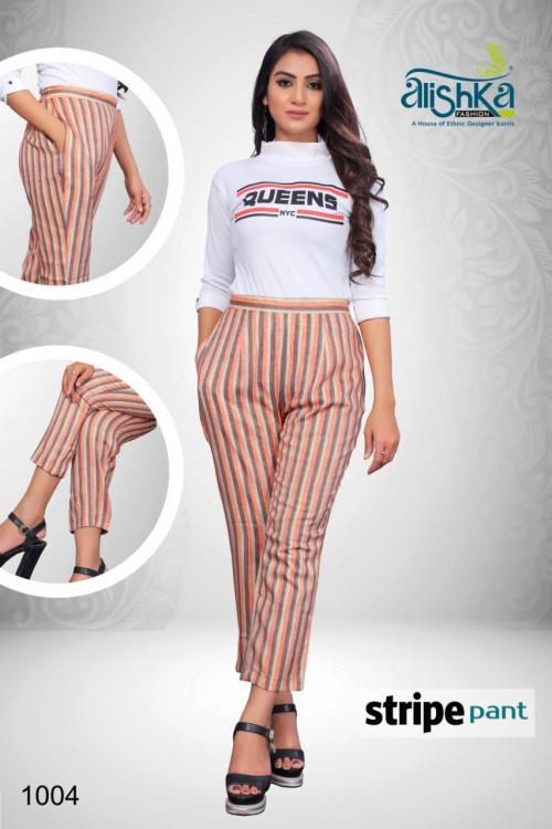 Alishka Fashion Stripe Pant 1004 Price - 345