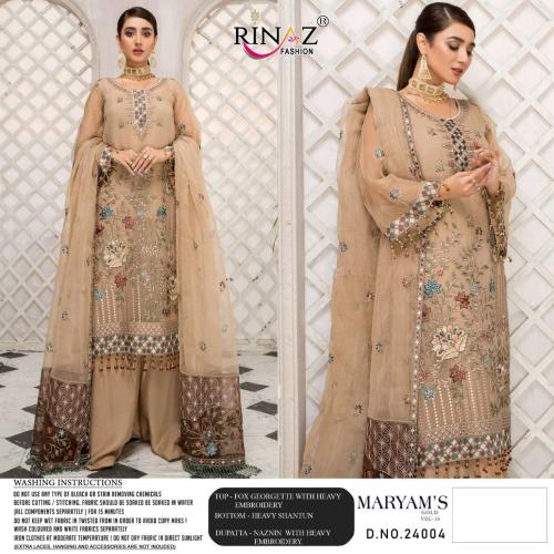 Rinaz Fashion Maryam's Gold 24004 Price - 1425