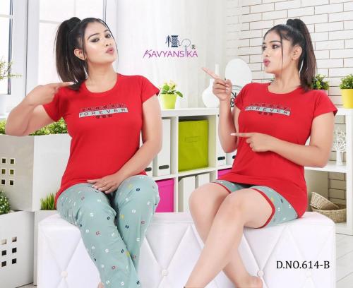 Kavyansika Triplet Nightsuit 614 B Price - M-540 L-555 XL-570 