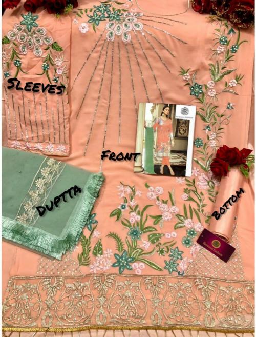 Rumaisa Fashion Anum 103 Peach Price - 1600