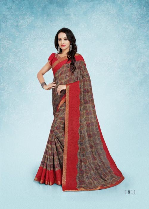 Kodas Sitka Saree Dilnashree Pattron 1811 Price - 375