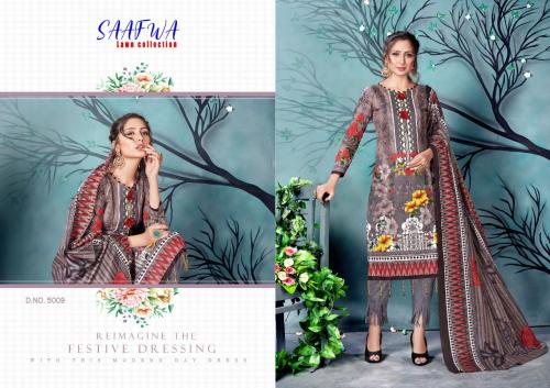 Madhav Fashion Saafwa Lawn Collection 5009 Price - 420
