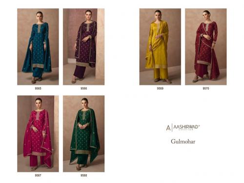 Aashirwad Creation Gulmohar 9565-9570 Price - 9870