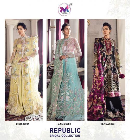 M3 Fashion Republic Bridal Collection 26001-26003 Price - 4497