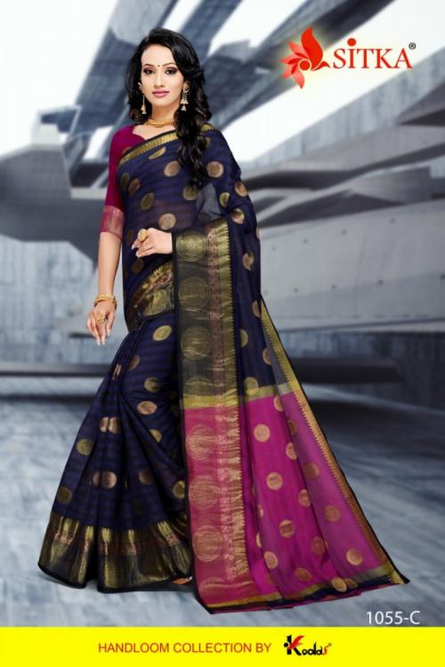 Kodas Sitka Saree Mednapuri 1055 C  Price - 625