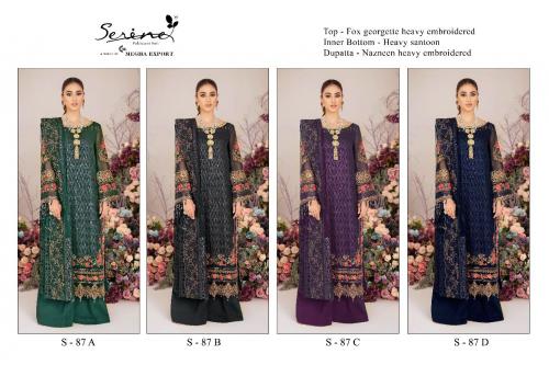 Serine Pakistani Suit S-87 Colors  Price - 4800