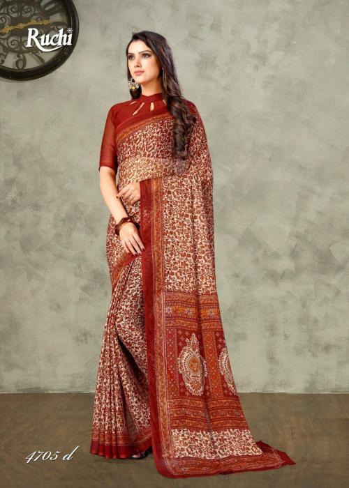 Ruchi Saree Super Kesar Chiffon 4705 D Price - 460