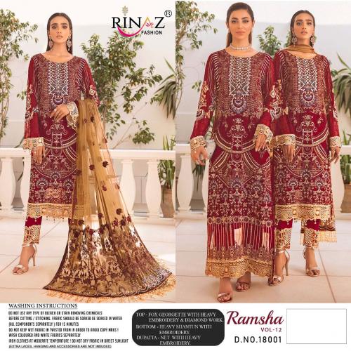 Rinaz Fashion Ramsha Vol-12 18001-18004 Series 