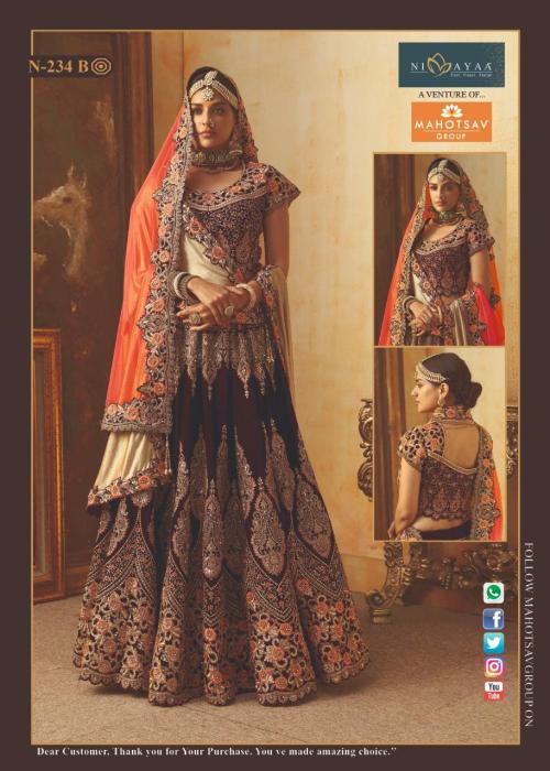 Mahotsav Nimayaa Shubh Vivah Designer Wedding Choli 234 B Price - 11875