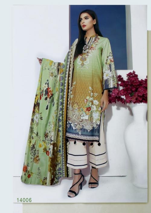 Apana Cotton Suit Aaliya Karachi Cotton 14006 Price - 449