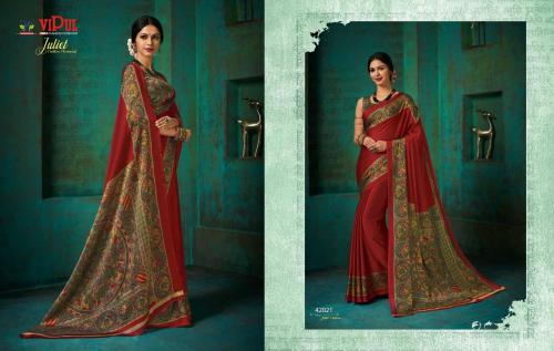 Vipul Saree Cat-420 Juliet Chiffon Diamond 42021-42032 Series