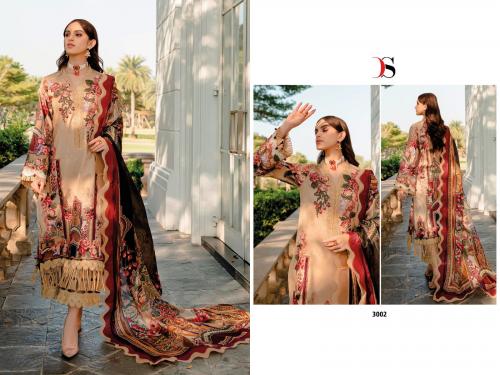 Deepsy Suit Firdous Solitaire 3002 Price - Chiffon Dup-749 , Cotton Dup-800
