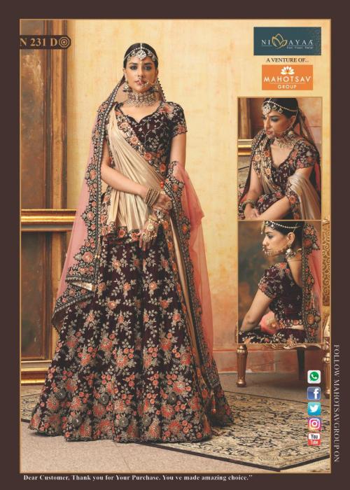 Mahotsav Nimayaa Shubh Vivah Designer Wedding Choli 231 D Price - 10675
