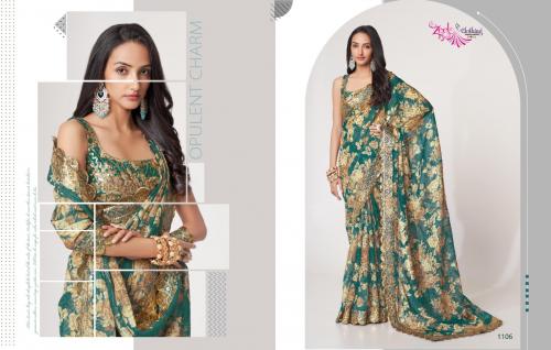 Zeel Clothing Floral Saree 1106 Price - 1700