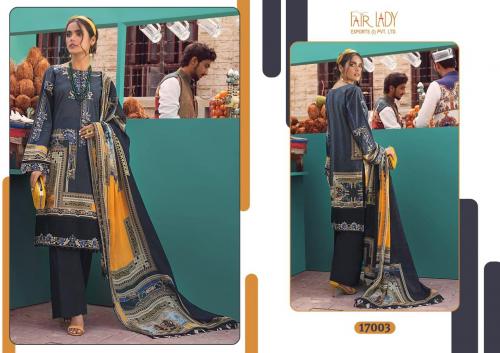 Fair Lady Ayesha Zara Premium Lawn Collection 17003 Price - Chiffon Dup-605 , Cotton Dup-649	