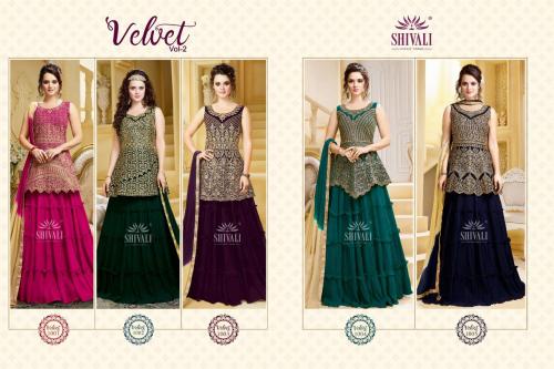 Shivali Iconic Trend Velvet 1001-1005 Price - L- 10725 ,XL- 11225	