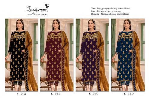 Serine Pakistani Suit S-94 Colors  Price - 4560