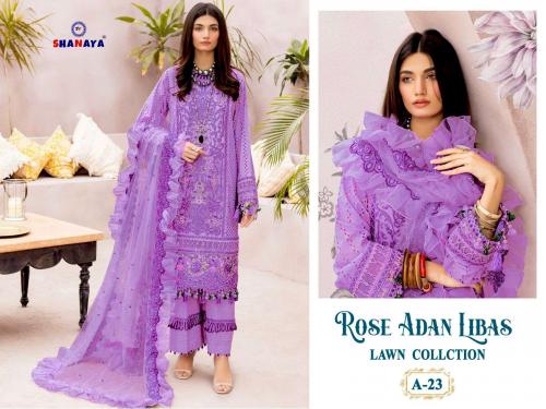 Shanaya Fashion Rose Adan Libas Lawn Collection A-23 Price - 1279