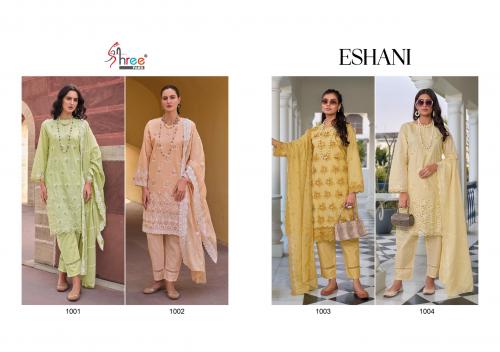 SHREE FAB ESHANI 1001 TO 1004 Price - COTTON DUP - 6996, CHIFFON DUP - 7200