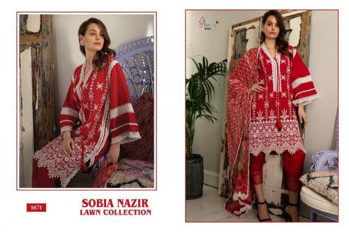 Shree Fab Sobia Nazir Lawn Collection 1671 Price - 1149