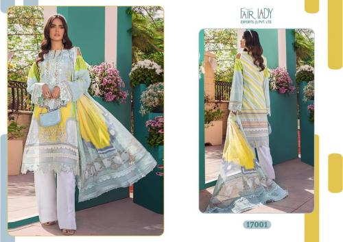 Fair Lady Ayesha Zara Premium Lawn Collection 17001 Price - Chiffon Dup-605 , Cotton Dup-649	