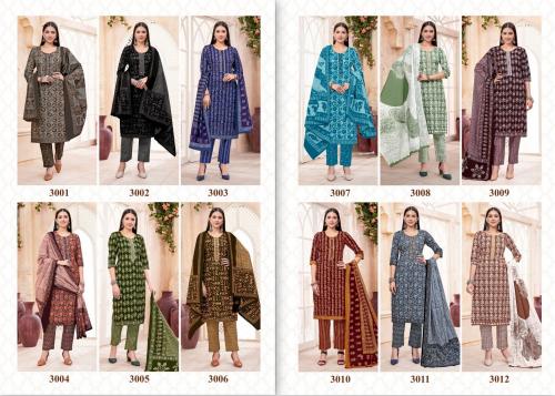Balaji Cotton Art Work 3001-3012 Price - 6120