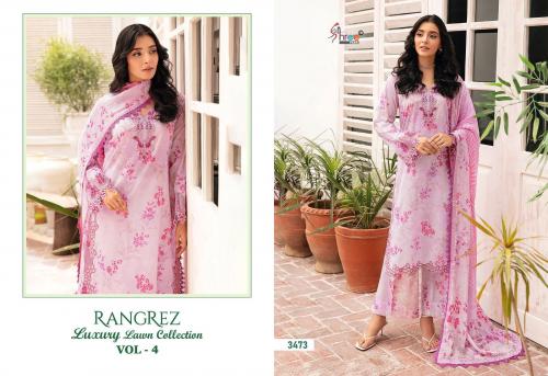 SHREE FAB RANGREZ LUXURY LAWN COLLECTION VOL-04 3473 Price - CHIFFON DUP - 680, COTTON DUP - 730