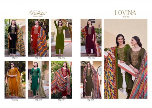 BELLIZA DESIGNER LOVINA VOL-3 889-001 TO 889-008 Price - 5128