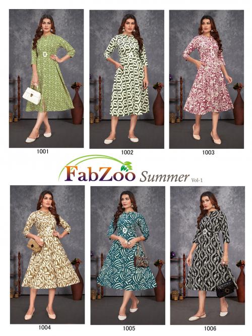 FABZOO SUMMER VOL-1 1001 TO 1006 Price - 3900