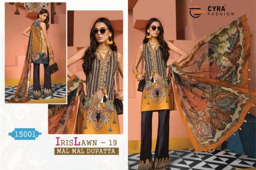 Cyra Fashion Iris Lawn 19 Hit Designs 15001-15005 Series
