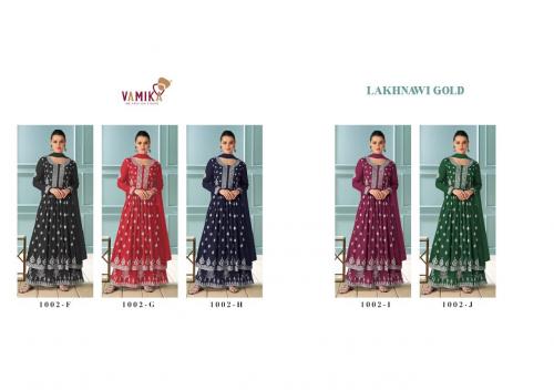 Vamika Fashion Lakhnawi Gold 1002 Colors  Price - 6225