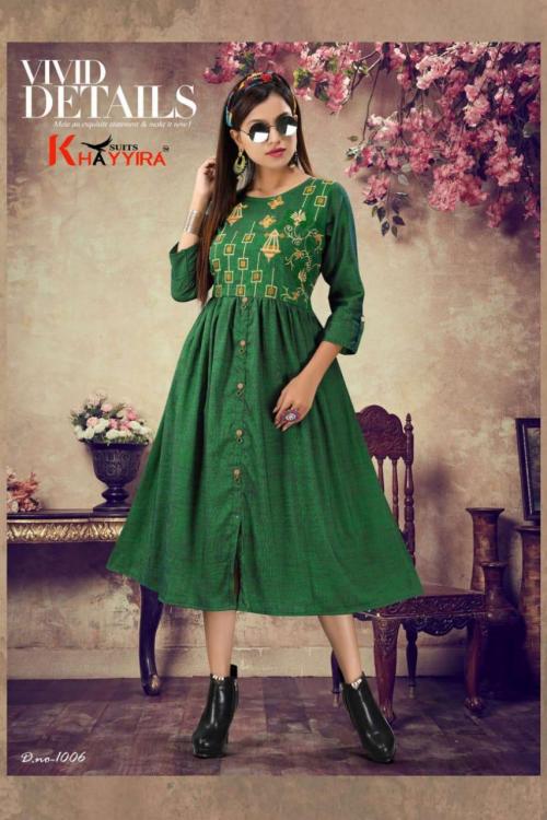 Khayyira Style Kurti Scarlett 1006 Price - 590