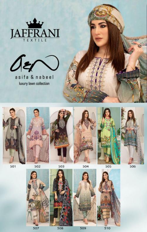 Jafrani Textile Asifa Nabeel 501-510 Price - 4650