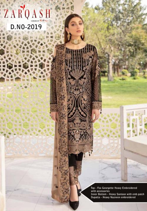Khayyira Suits Zarqash Ramsha Luxury Chiffon Collection 2019 Price - 1200