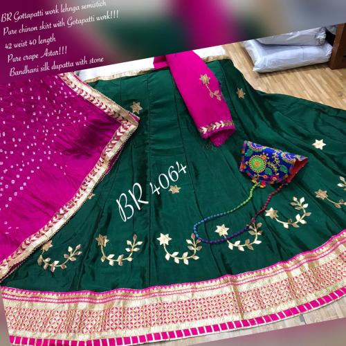 Wedding Wear Embroidery Designer Jaipuri Lehenga Choli, Dupatta Fabric:  Georgette, 2.50 M at Rs 1800 in Surat
