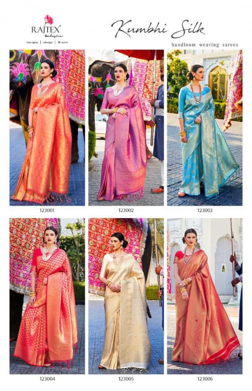 Rajtex Saree Kumbhi Silk 123001-123006 Price - 8160