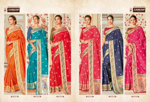 Sangam Prints Koorinaidu Silk 8001-8006 Price - 8850
