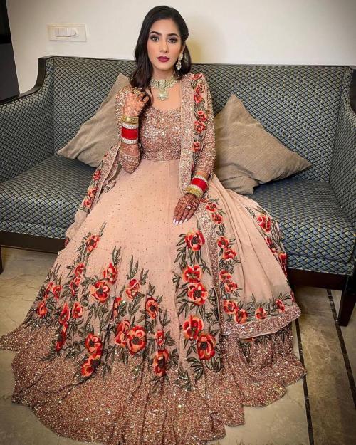 Pattern: Embroidered Bollywood Style Gown at Rs 1500/piece in Surat | ID:  19246050948