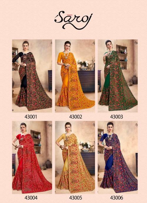 Saroj Saree Fashion World 43001-43006 Price - 15150