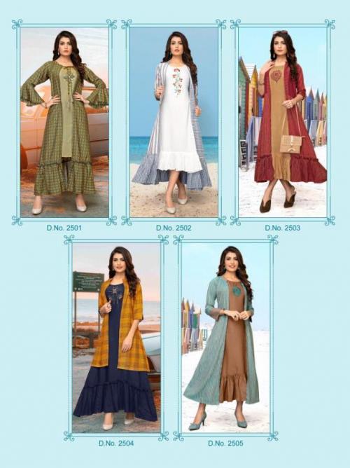 Meerali Silk Mills Chunari 2501-2505 Price - For Size M TO XXL- 4450 , For Size 3XL- 4575	