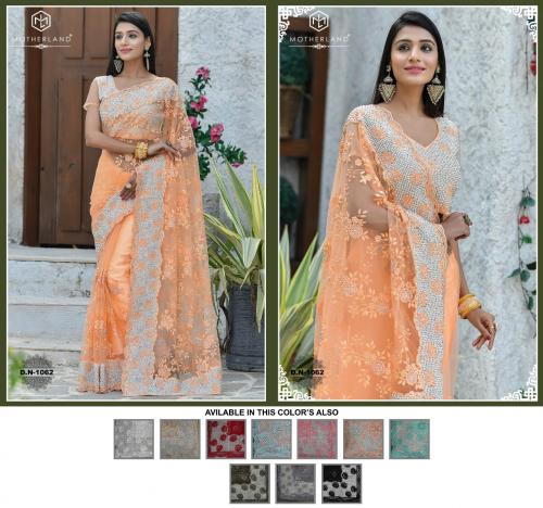 Motherland Net Designer Wedding Saree 1062 Price - 6085