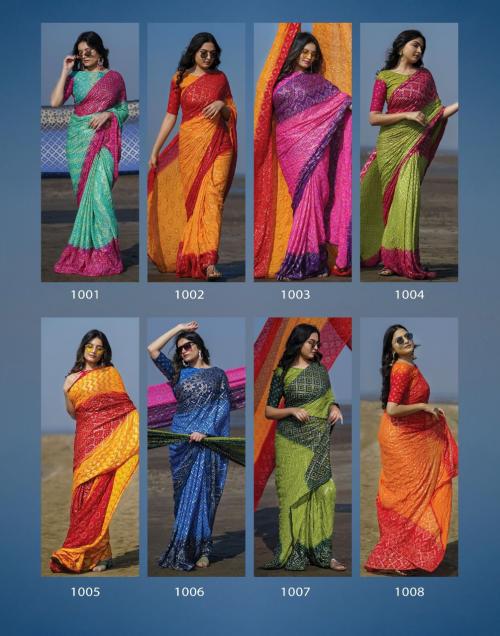 Ashima Bandhani Foily 1001-1008 Price - 7200