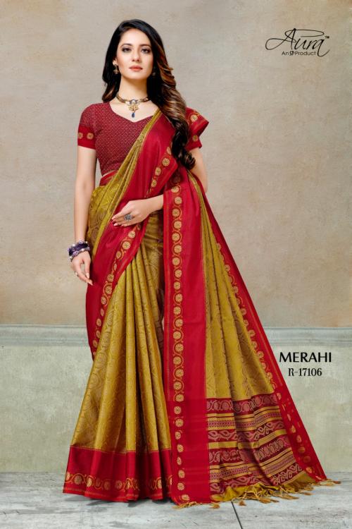 Aura Saree Merahi Silk 17106 Price - 915