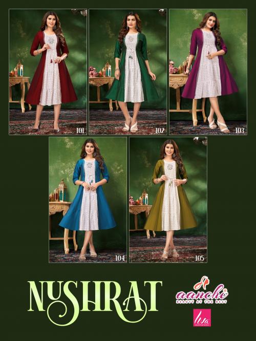 AANCHI KURTIS NUSHRAT 101 TO 105 Price - 3245