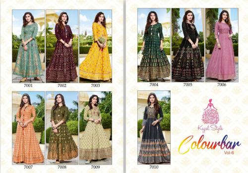 Kajal Style Fashion Colorbar 7001-7010 Price - 6490