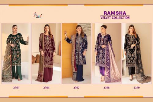 Shree Fab Ramsha Velvet Collection 2365-2369 Price - 7245