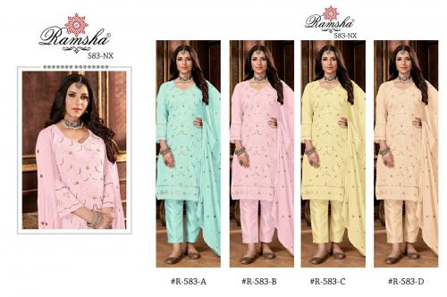 Ramsha Suit R-583 Colors  Price - 6200