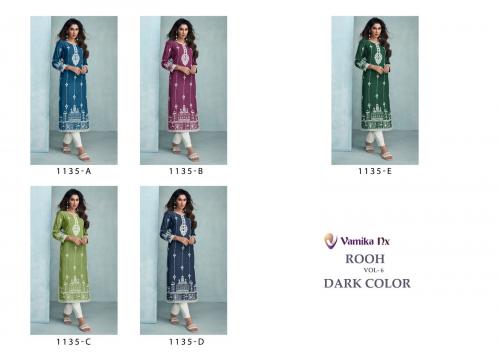 Vamika Nx Rooh Dark 1135 Colors  Price - Only Kurti :-2500 ,Only Pant :-3000